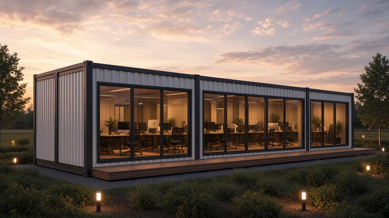 Office 40×16 — Two modules. One generous office.